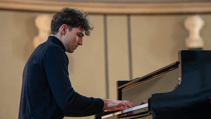 A man playing the piano